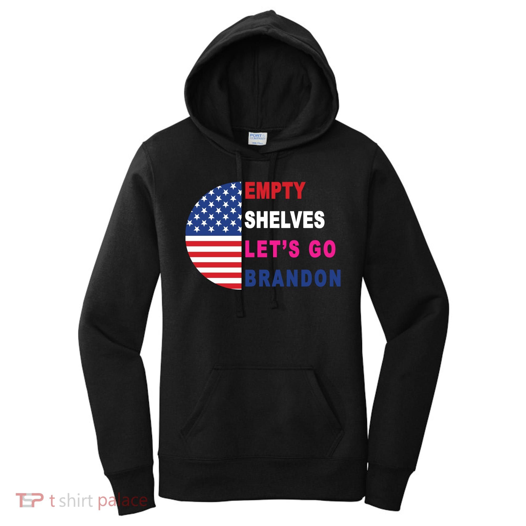 Lets Go Brandon Meme Classic American Flag Half Circle Women's Hoodie