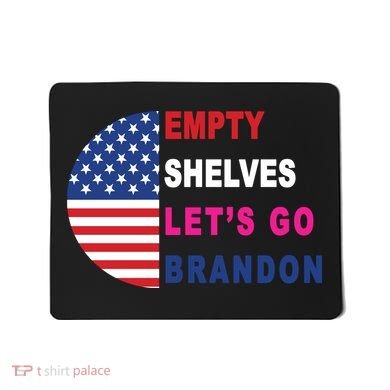 Lets Go Brandon Meme Classic American Flag Half Circle Mousepad