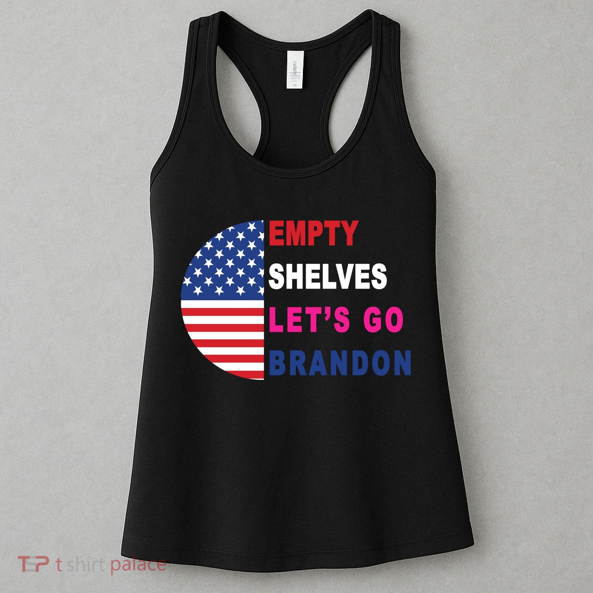 Lets Go Brandon Meme Classic American Flag Half Circle Women's Tank Top
