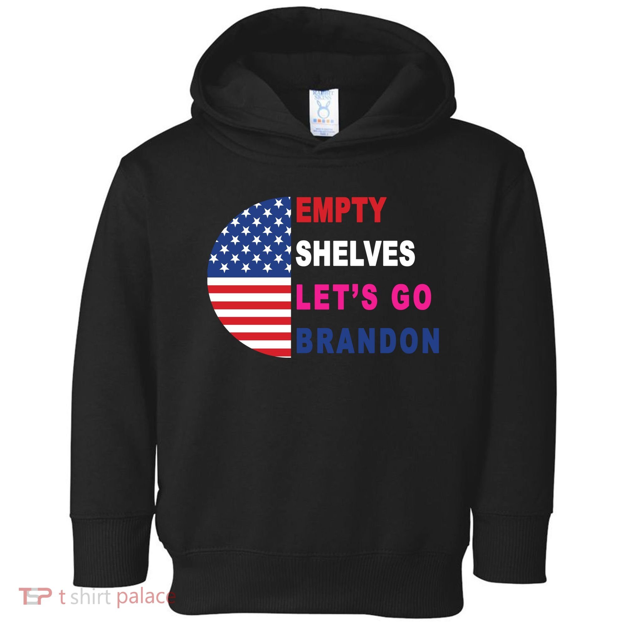 Lets Go Brandon Meme Classic American Flag Half Circle Toddler Hoodie