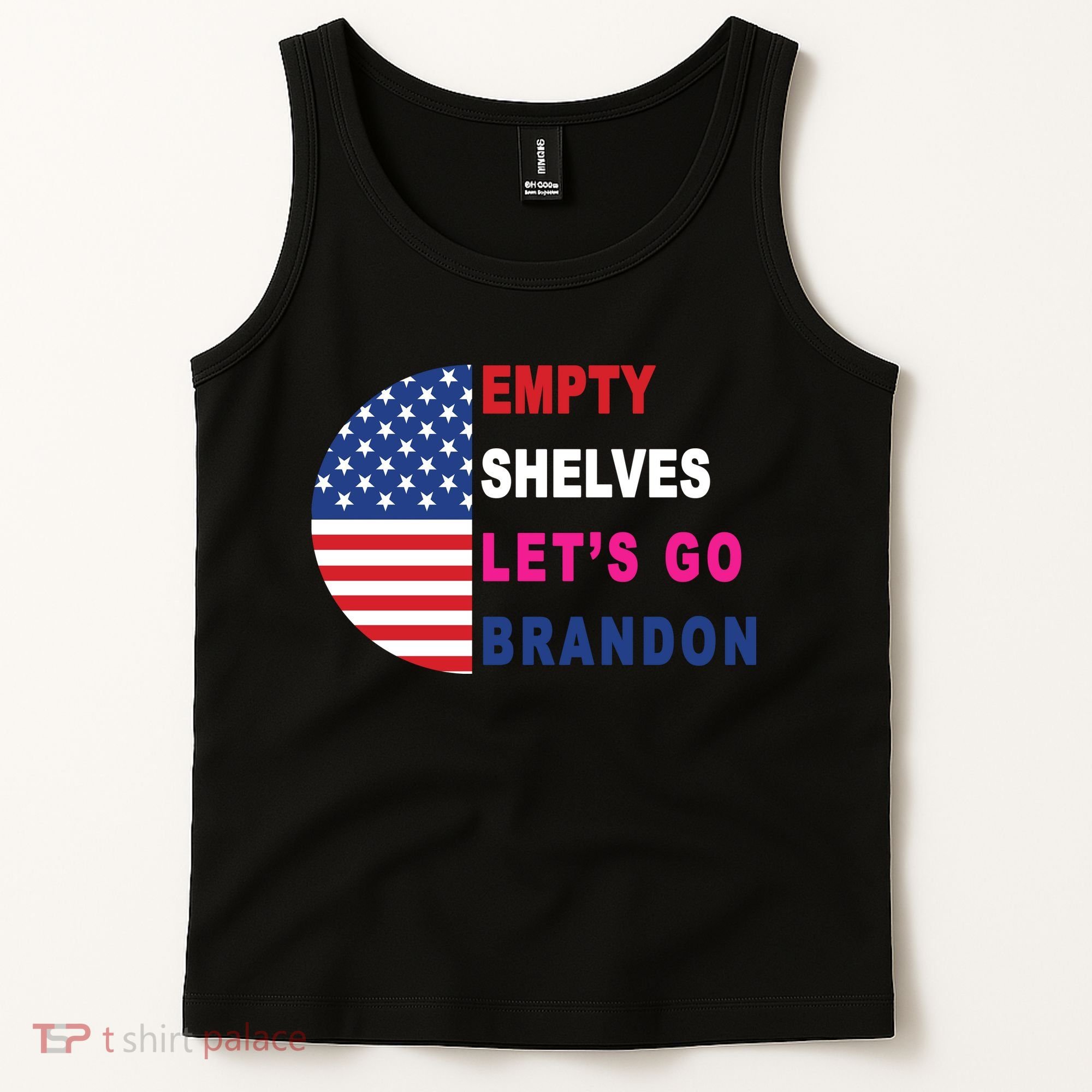 Lets Go Brandon Meme Classic American Flag Half Circle Tank Top
