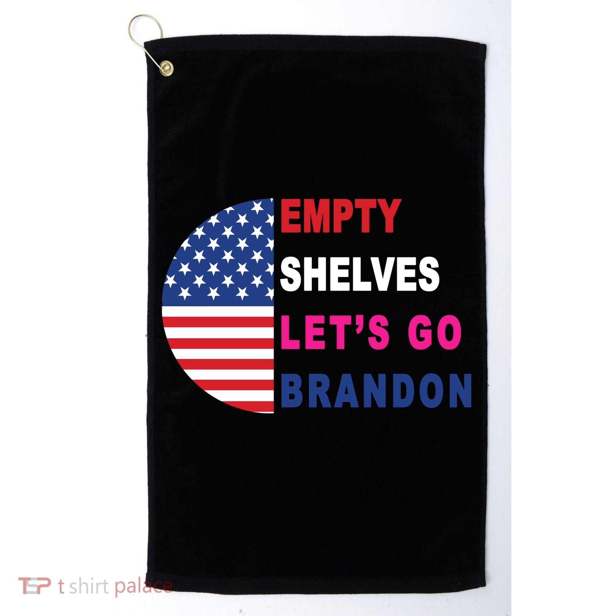 Lets Go Brandon Meme Classic American Flag Half Circle Golf Towel