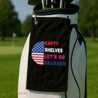 Lets Go Brandon Meme Classic American Flag Half Circle Golf Towel thumb 2