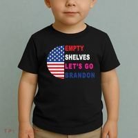 Lets Go Brandon Meme Classic American Flag Half Circle Toddler T-Shirt thumb 2