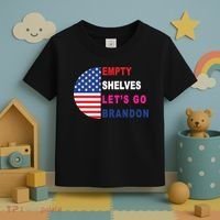 Lets Go Brandon Meme Classic American Flag Half Circle Toddler T-Shirt thumb 3