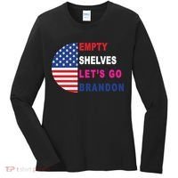 Lets Go Brandon Meme Classic American Flag Half Circle Women's Long Sleeve Shirt thumb 0