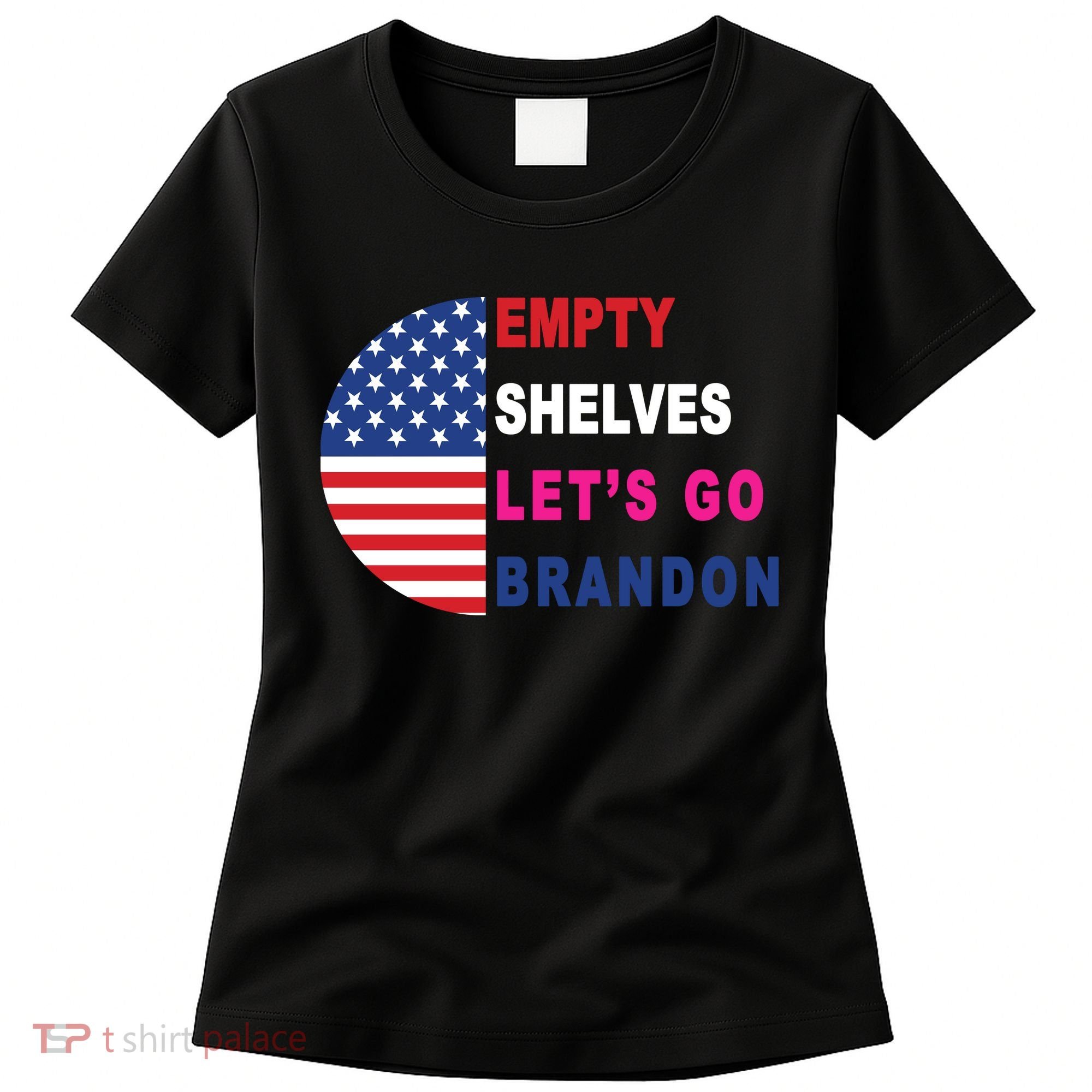 Lets Go Brandon Meme Classic American Flag Half Circle Women's T-Shirt