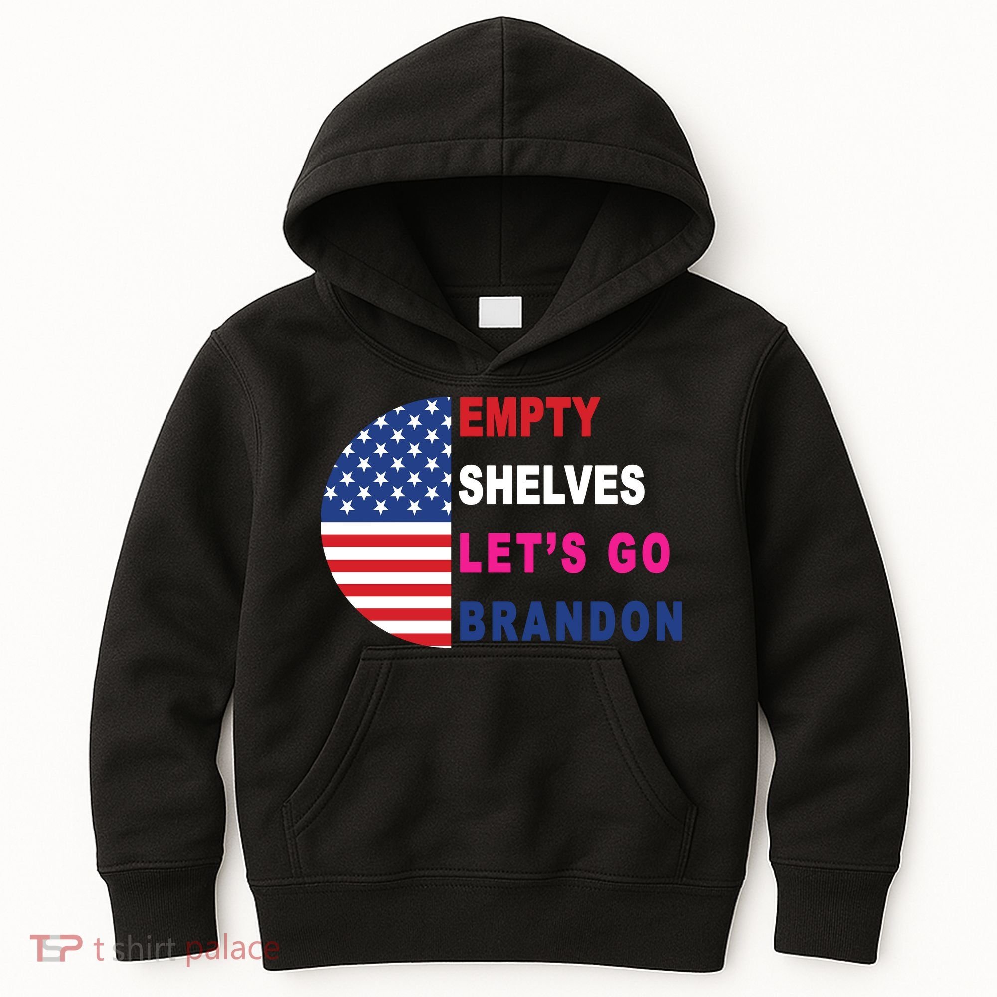 Lets Go Brandon Meme Classic American Flag Half Circle Kids Hoodie