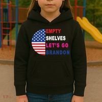 Lets Go Brandon Meme Classic American Flag Half Circle Kids Hoodie thumb 3