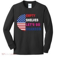 Lets Go Brandon Meme Classic American Flag Half Circle Kids Long Sleeve Shirt thumb 0