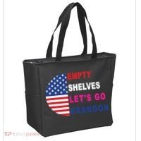 Lets Go Brandon Meme Classic American Flag Half Circle Tote Bag thumb 2