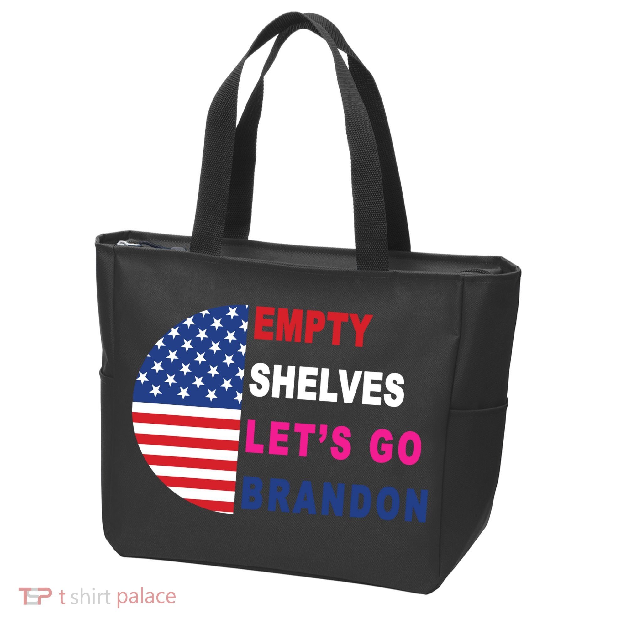 Lets Go Brandon Meme Classic American Flag Half Circle Tote Bag