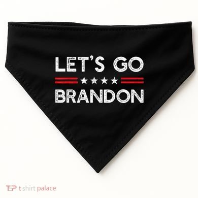 Let’s Go Brandon Conservative US Flag Gift USA-Made Doggie Bandana