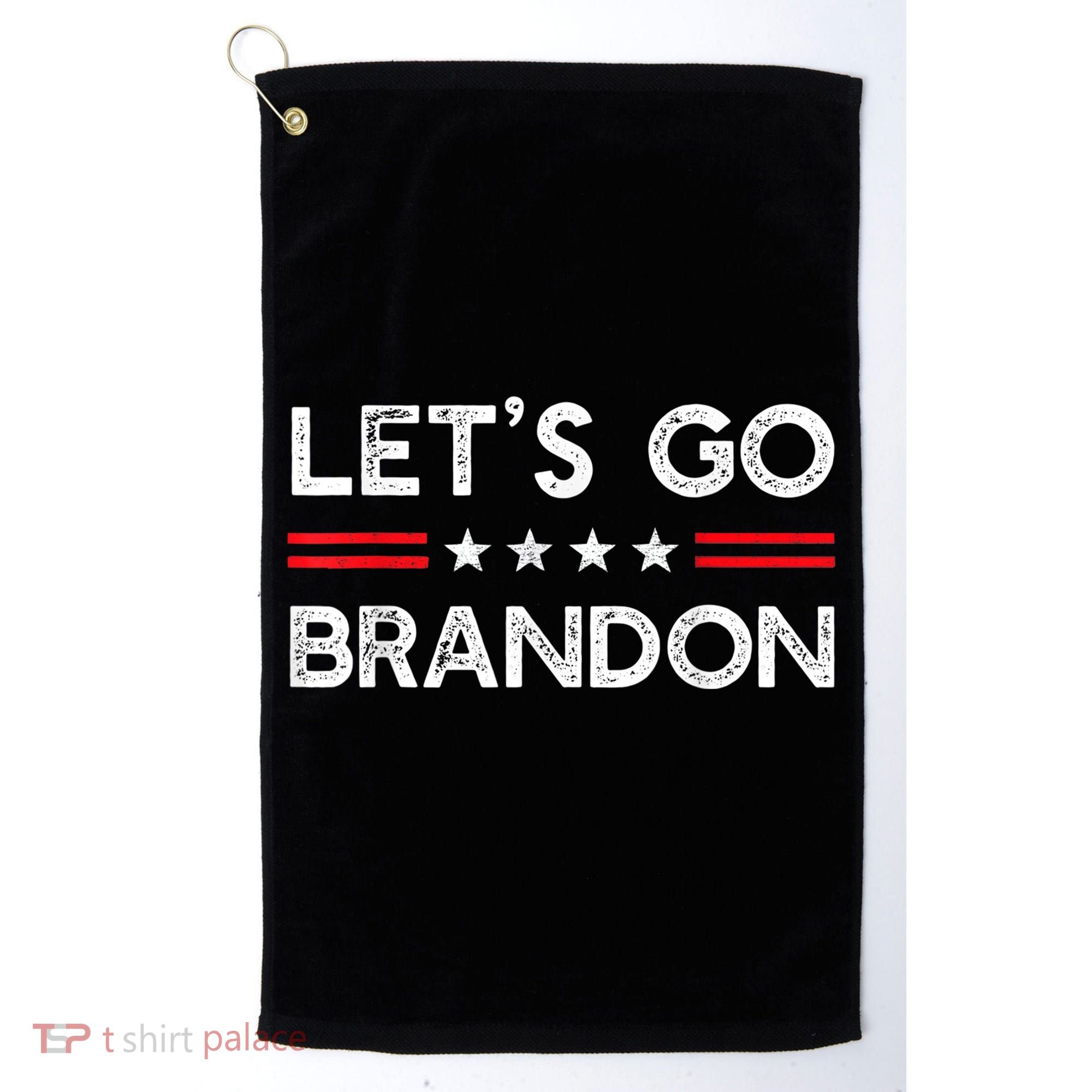 Let’s Go Brandon Conservative US Flag Gift Golf Towel