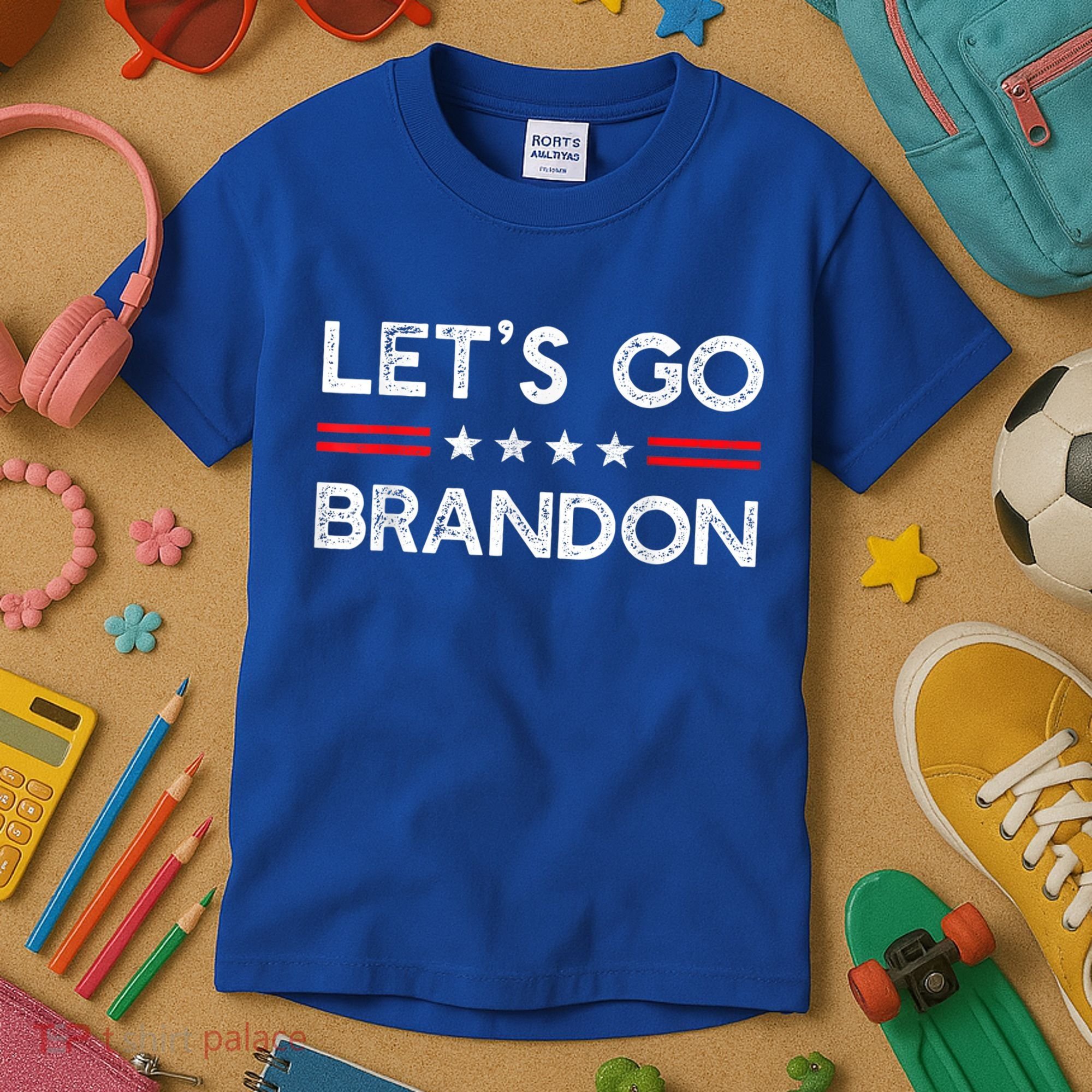 Let’s Go Brandon Conservative US Flag Gift Kids T-Shirt