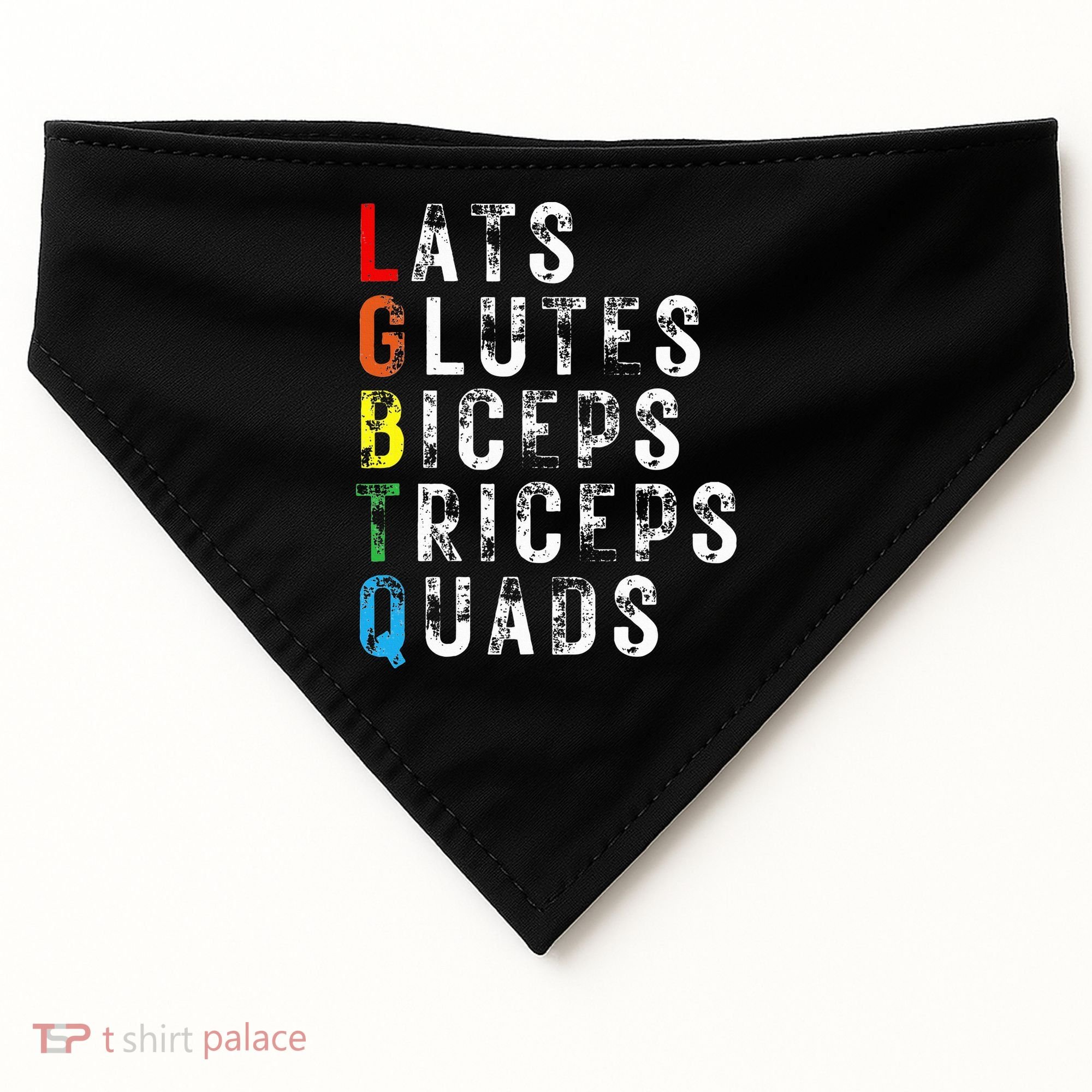 Lats Glutes Biceps Triceps Quads Lgbtq USA-Made Doggie Bandana