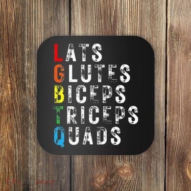 Lats Glutes Biceps Triceps Quads Lgbtq Coaster