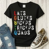Lats Glutes Biceps Triceps Quads Lgbtq Women's T-Shirt thumb 3