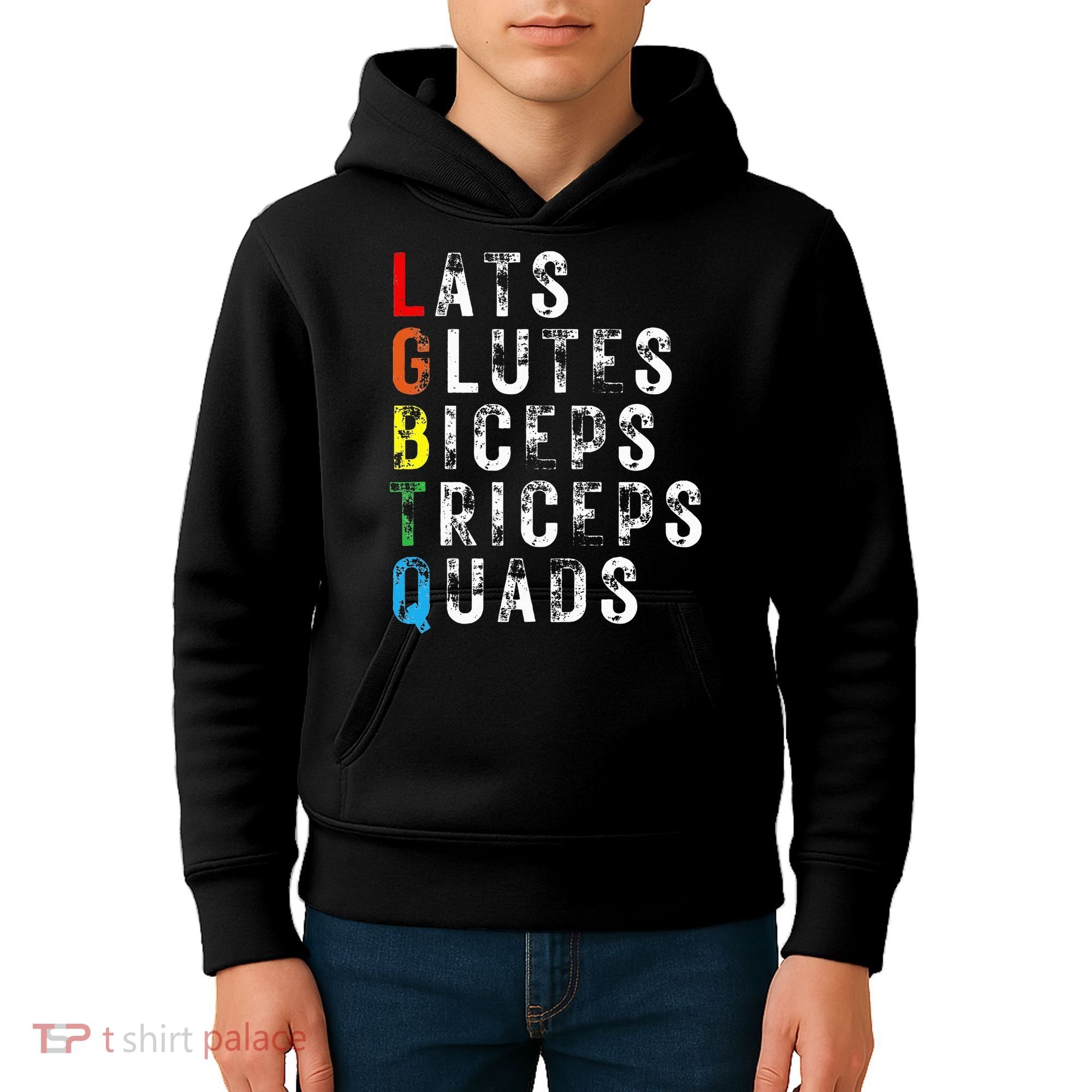 Lats Glutes Biceps Triceps Quads Lgbtq Kids Hoodie