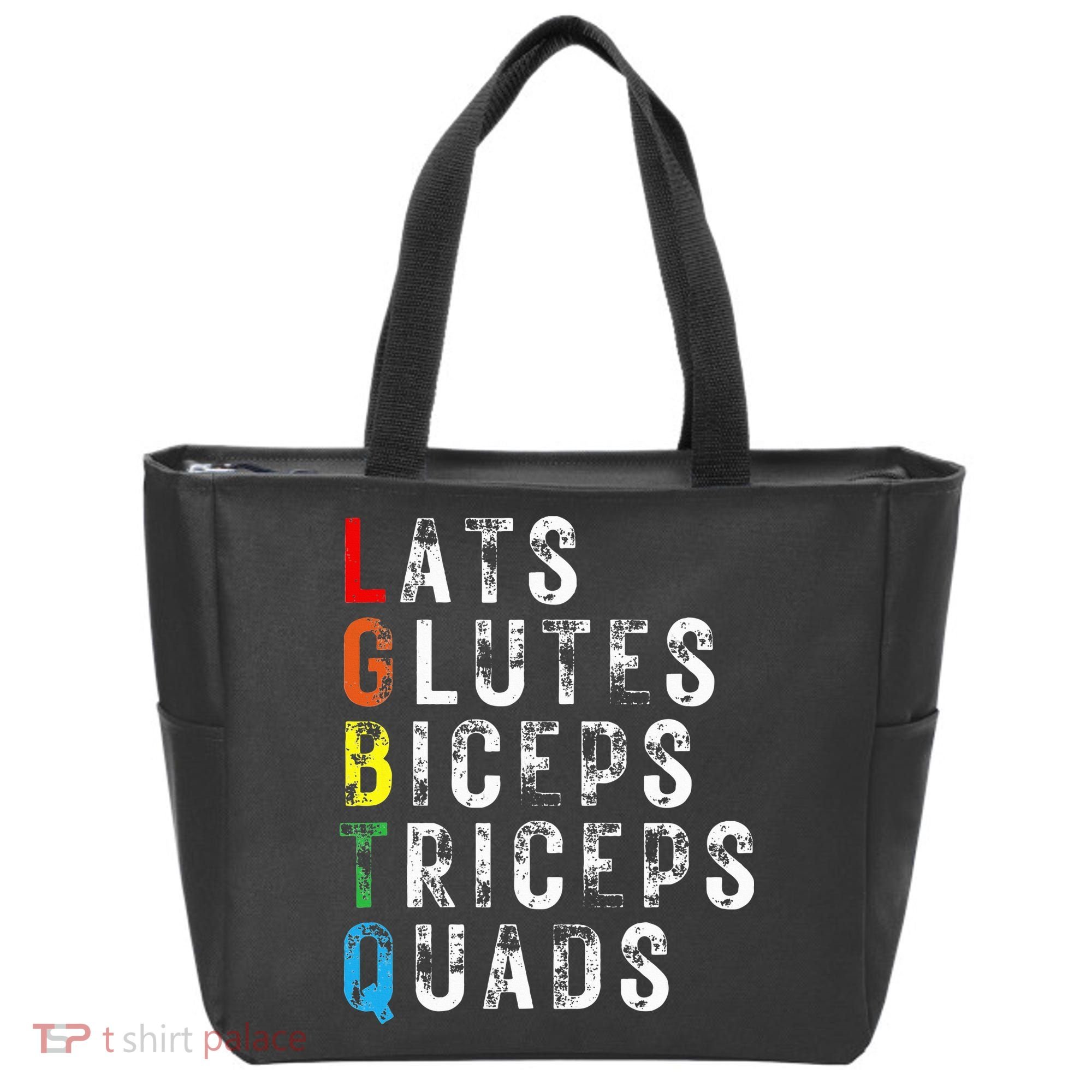Lats Glutes Biceps Triceps Quads Lgbtq Tote Bag