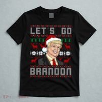 Let's Go Brandon Pro Trump Impeach 46 FJB Biden Ugly Christmas T-Shirt thumb 5