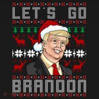 Let's Go Brandon Pro Trump Impeach 46 FJB Biden Ugly Christmas Mousepad thumb 1