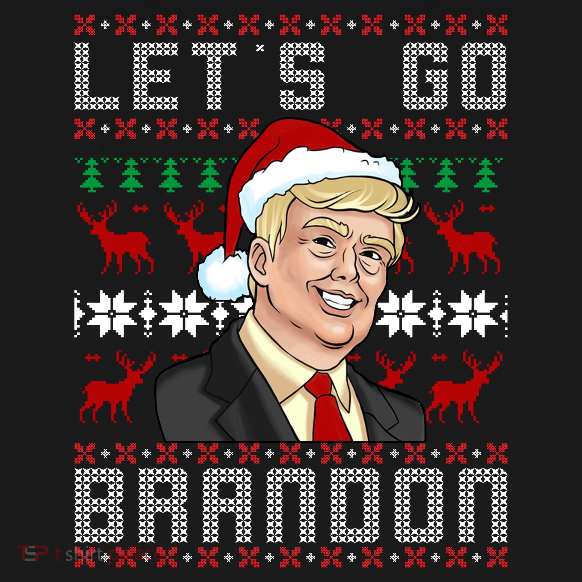 Let's Go Brandon Pro Trump Impeach 46 FJB Biden Ugly Christmas Mousepad