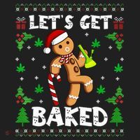 Let's Get Baked Gingerbread Man Weed Funny Christmas Cookie  Hat thumb 2