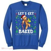 Let's Get Baked Gingerbread Man Weed Funny Christmas Cookie  Sweatshirt thumb 0