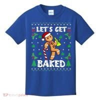 Let's Get Baked Gingerbread Man Weed Funny Christmas Cookie  Kids T-Shirt thumb 0