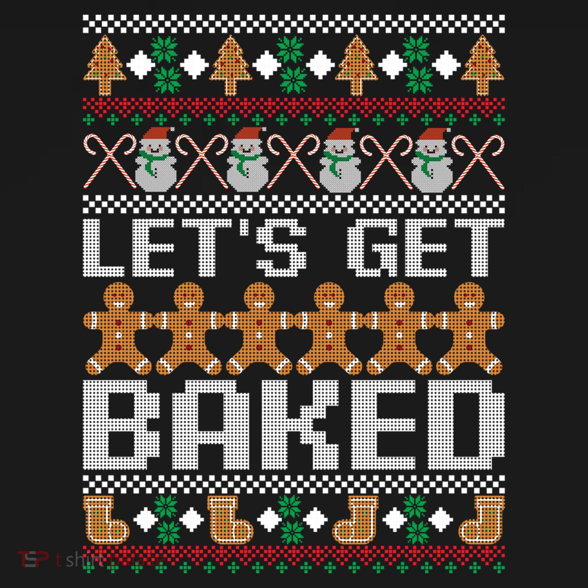Lets Get Baked Ugly Christmas Gift Holiday Cookie Gift Doggie Tank