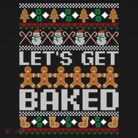Lets Get Baked Ugly Christmas Gift Holiday Cookie Gift Women's Hoodie thumb 2