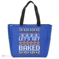 Lets Get Baked Ugly Christmas Gift Holiday Cookie Gift Tote Bag thumb 0