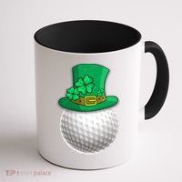 Leprechaun Golf Ball Saint Patrick's Day Irish Gift Coffee Mug thumb 1
