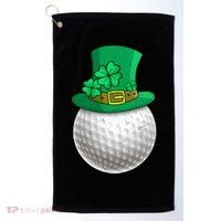 Leprechaun Golf Ball Saint Patrick's Day Irish Gift Golf Towel thumb 0