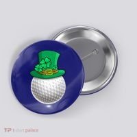 Leprechaun Golf Ball Saint Patrick's Day Irish Gift Button thumb 0
