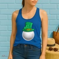Leprechaun Golf Ball Saint Patrick's Day Irish Gift Women's Tank Top thumb 2