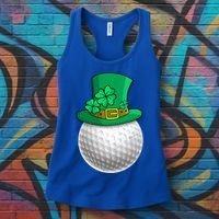 Leprechaun Golf Ball Saint Patrick's Day Irish Gift Women's Tank Top thumb 3
