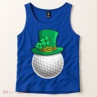Leprechaun Golf Ball Saint Patrick's Day Irish Gift Tank Top thumb 2