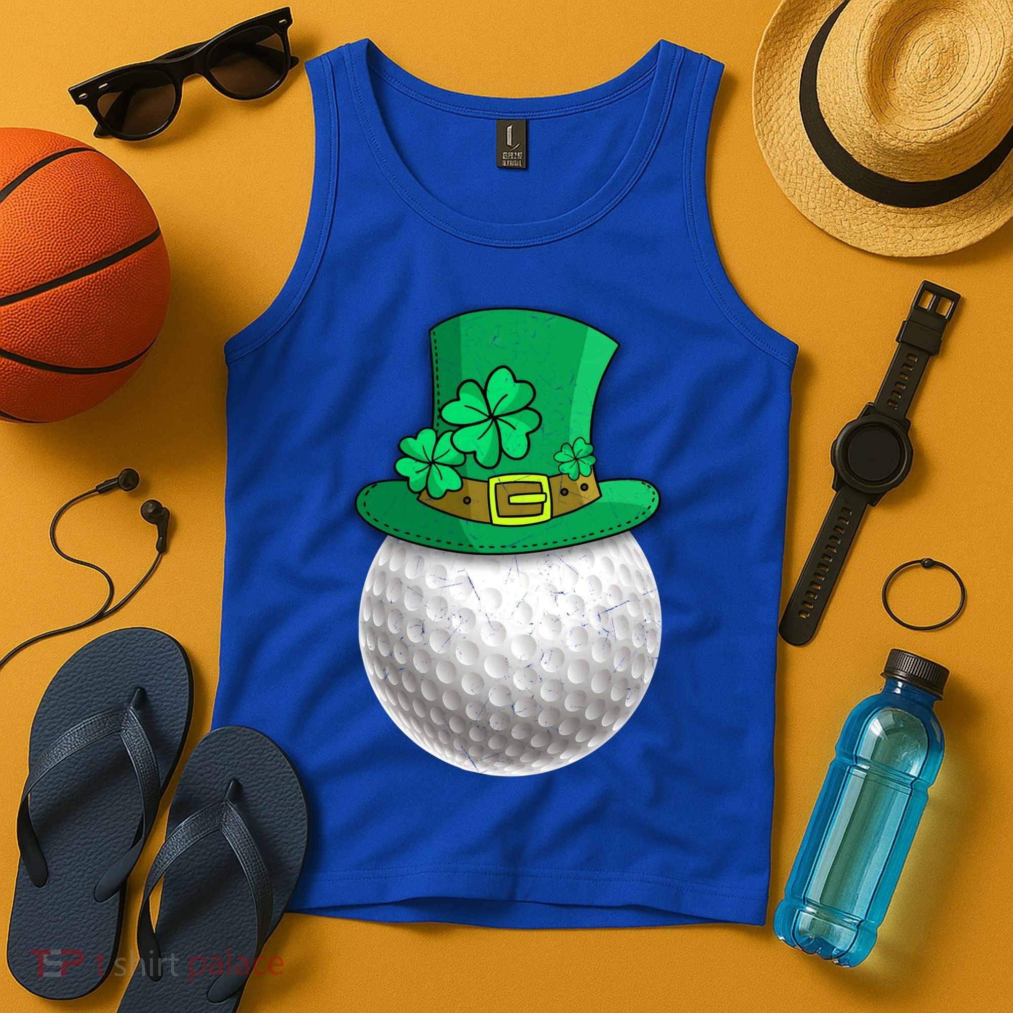 Leprechaun Golf Ball Saint Patrick's Day Irish Gift Tank Top