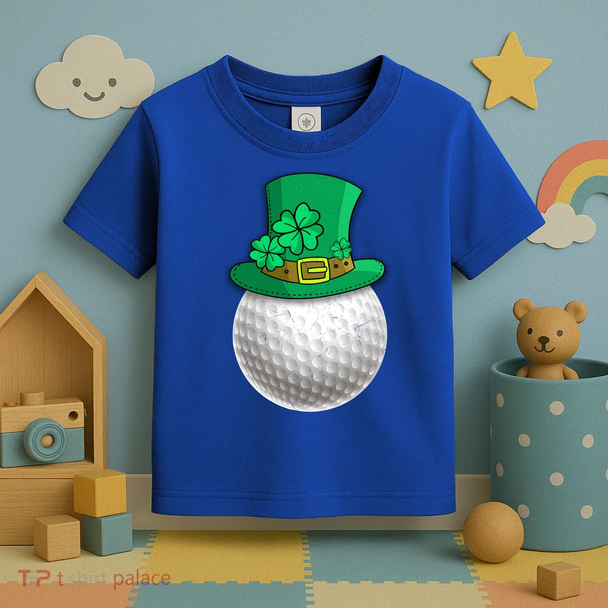 Leprechaun Golf Ball Saint Patrick's Day Irish Gift Toddler T-Shirt