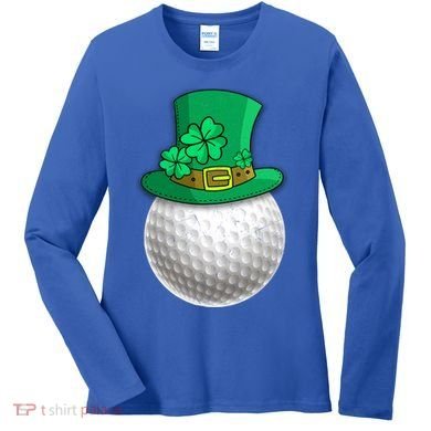 Leprechaun Golf Ball Saint Patrick's Day Irish Gift Women's Long Sleeve Shirt