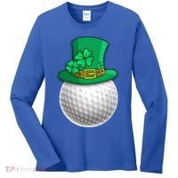 Leprechaun Golf Ball Saint Patrick's Day Irish Gift Women's Long Sleeve Shirt thumb 0