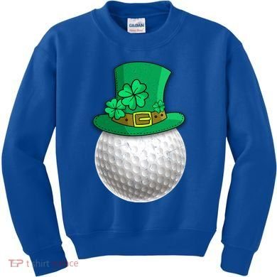 Leprechaun Golf Ball Saint Patrick's Day Irish Gift Kids Sweatshirt
