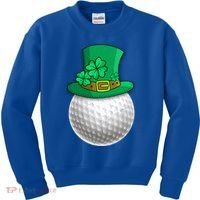 Leprechaun Golf Ball Saint Patrick's Day Irish Gift Kids Sweatshirt thumb 0