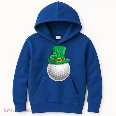 Leprechaun Golf Ball Saint Patrick's Day Irish Gift Kids Hoodie