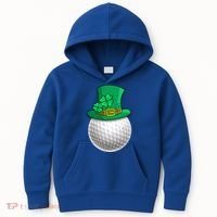 Leprechaun Golf Ball Saint Patrick's Day Irish Gift Kids Hoodie thumb 0