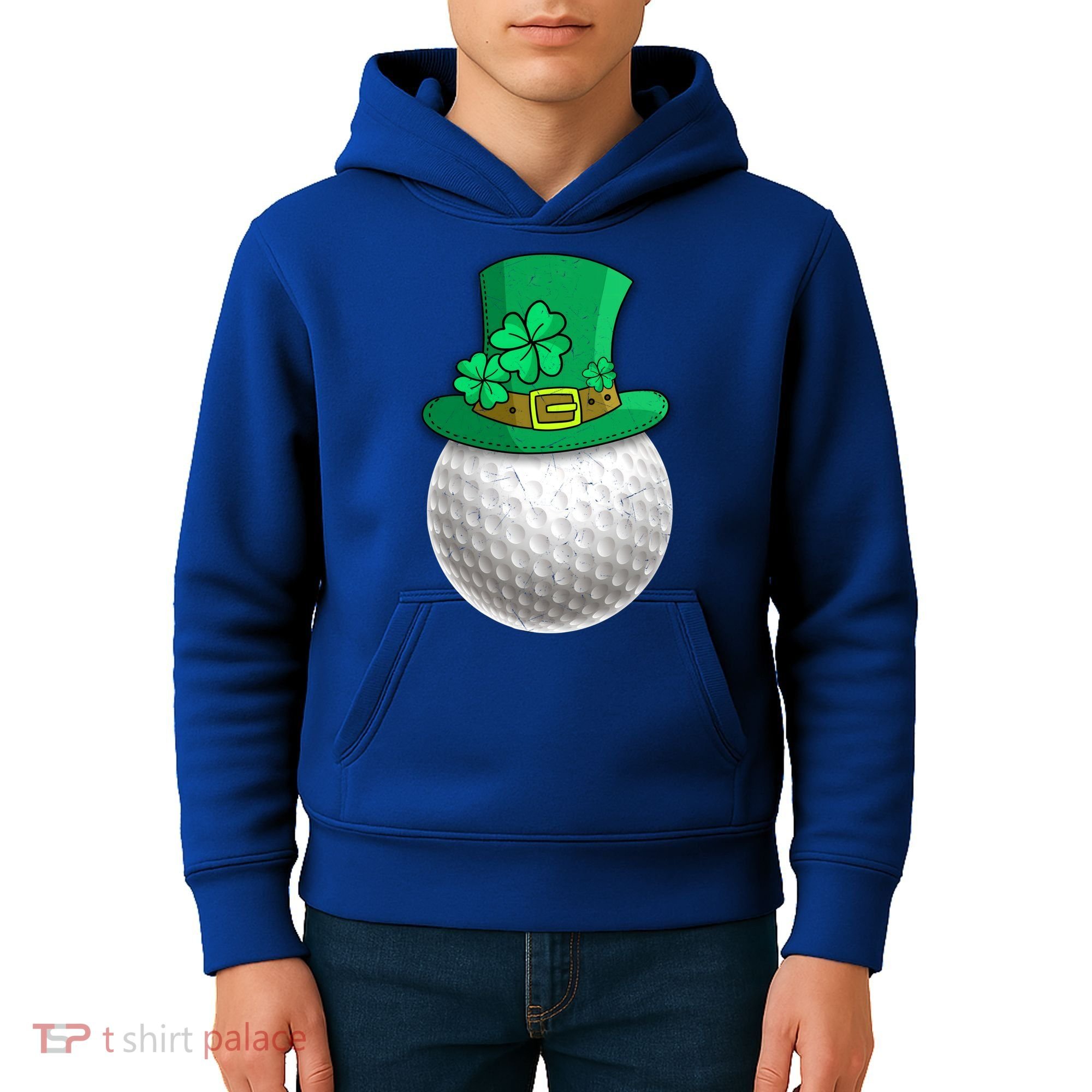Leprechaun Golf Ball Saint Patrick's Day Irish Gift Kids Hoodie