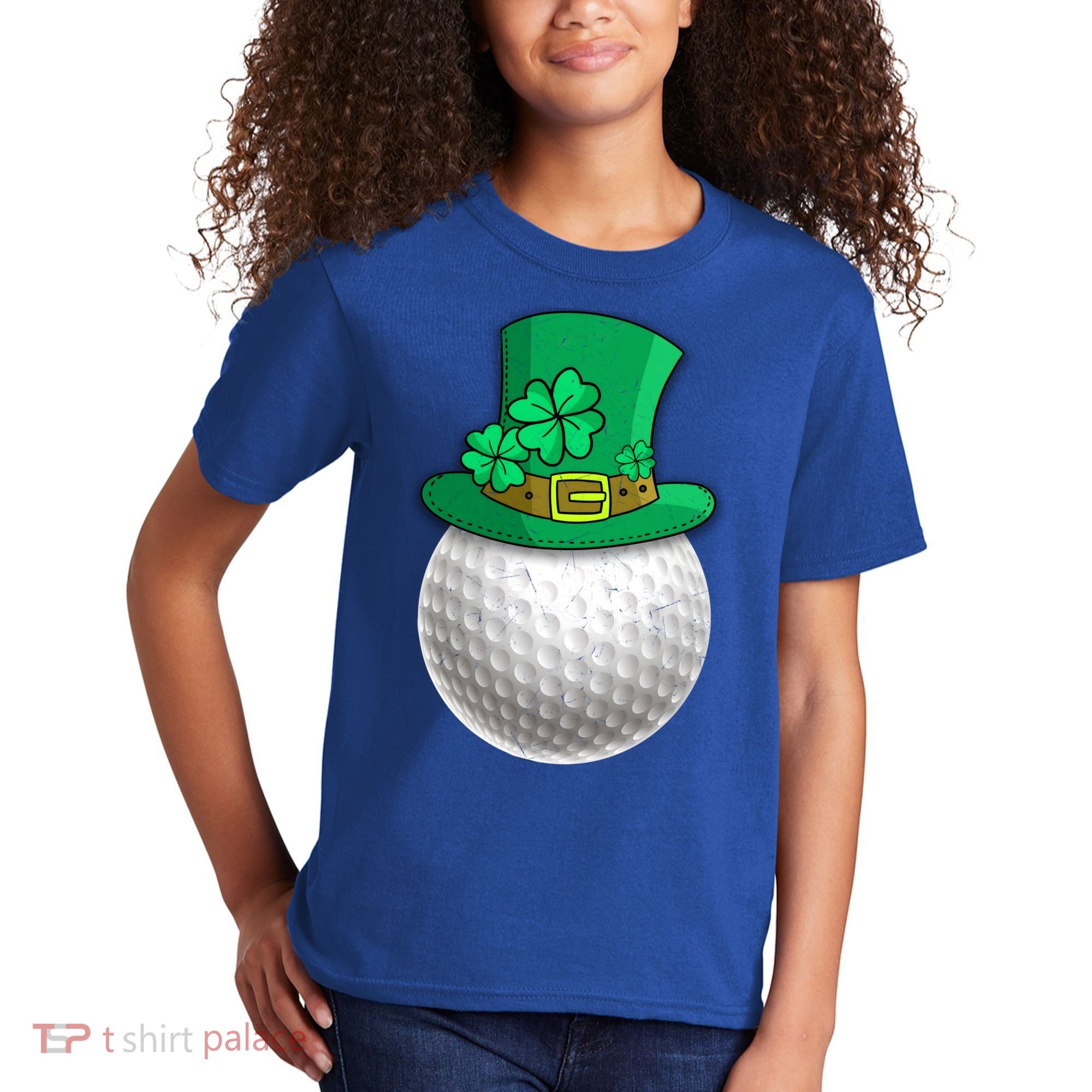 Leprechaun Golf Ball Saint Patrick's Day Irish Gift Kids T-Shirt