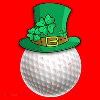 Leprechaun Golf Ball Saint Patrick's Day Irish Gift Santa Hat thumb 1